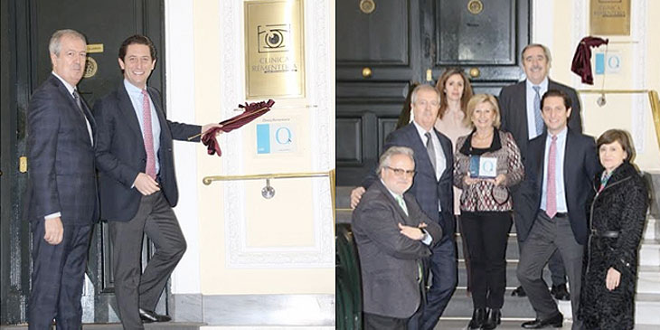 Descubrimiento de la placa de la Acreditación QH de la Fundación IDIS en la Clínica Rementería de Madrid